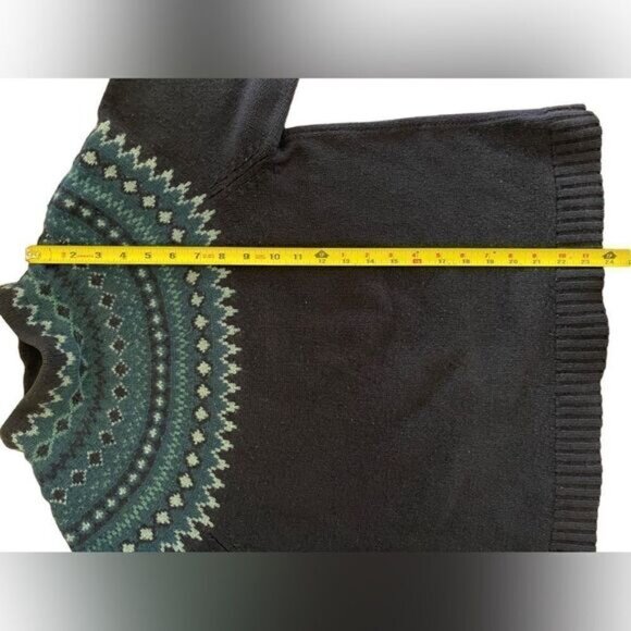 Eddie Bauer vintage blue 100% virgin wool women’s mock turtleneck sweater sz L - Picture 5 of 6